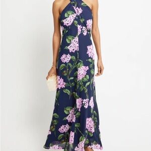 Floral Halter Maxi Dress - Oscar de la Renta inspired